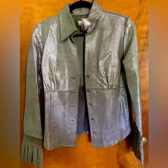 Metallic Faux Leather jacket - Picture 1 of 4